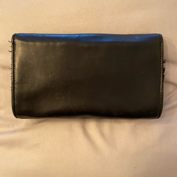 Vintage Noir NYC black leather purse/clutch - Picture 3 of 7